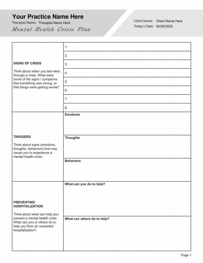 How to Create an Effective Mental Health Emergency Plan